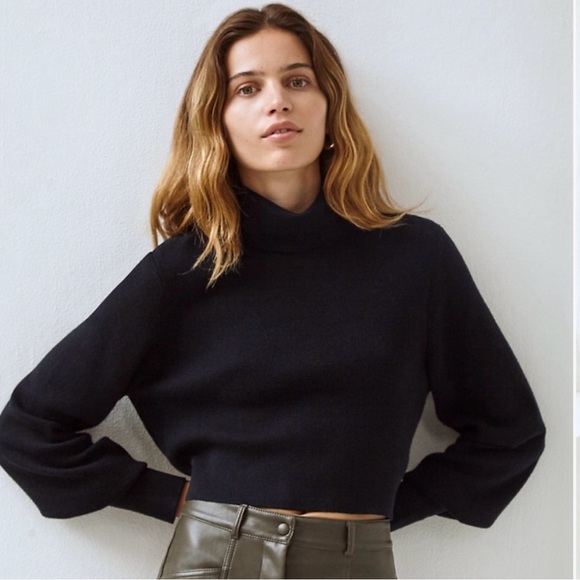 Aritzia Rebecca Cropped Turtleneck Sweater - Picture 3 of 6